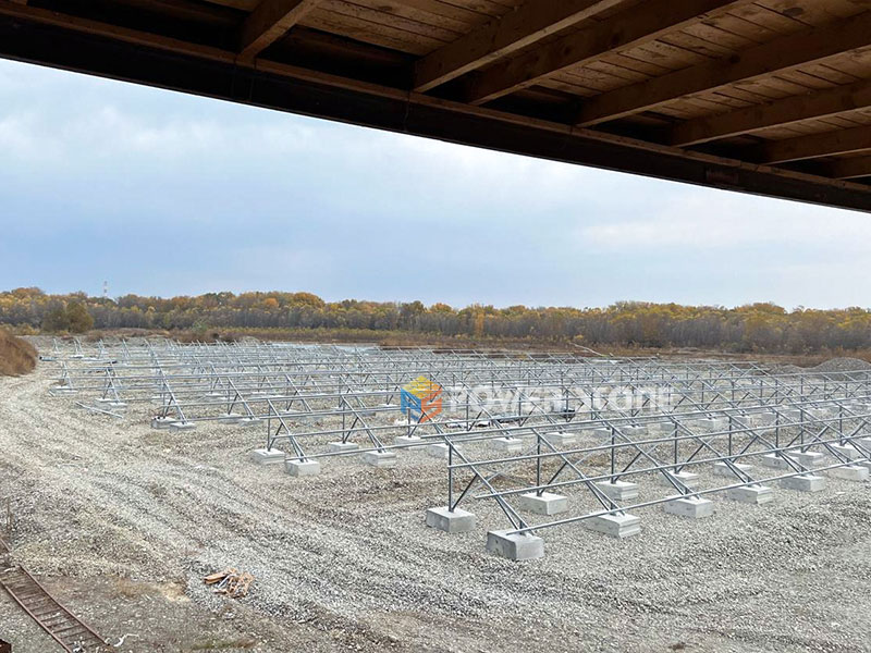 solar single double post ground