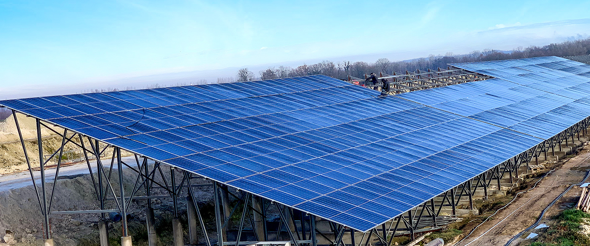 Solarpanel -Carport -Struktur